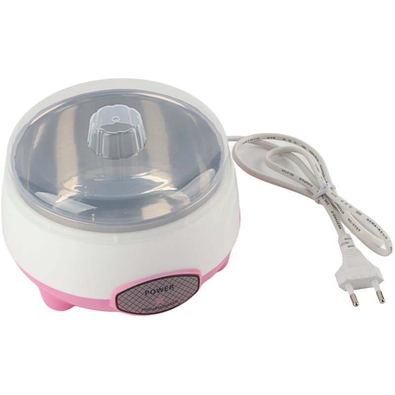 Automatischer Joghurtbereiter 15 W 1 l Mini Pink, EU-Stecker 220 V, 360°-Heizung für Zuhause
