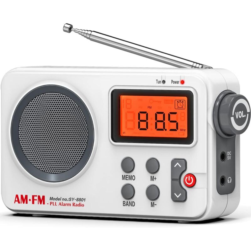 Tragbares FM/AM (MW)-Radio, kleines tragbares Radio, Transistorradio mit hervorragendem Empfang und hoher Klangqualität, mit zeitgesteuerter
