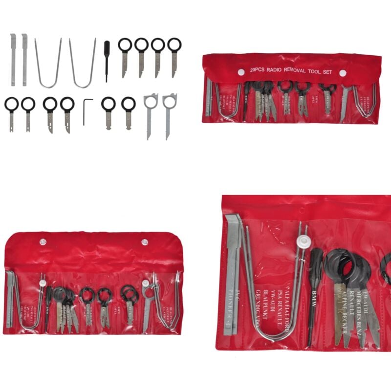 Vidaxl - Autoradio-Ausbauwerkzeug-Set - Auto Werkzeug - Radioservicezubehör - Autoradiosausbausatz - Car Audio Tools - Werkstattbedarf - Home & Living