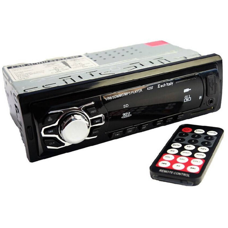 Trade Shop Traesio - Trade Shop - Autoradio, fm, MP3, USB-Steckplatz, sd, aux, Cinch-Radio, 60 w, 4 Fernbedienungen, EC4207 -