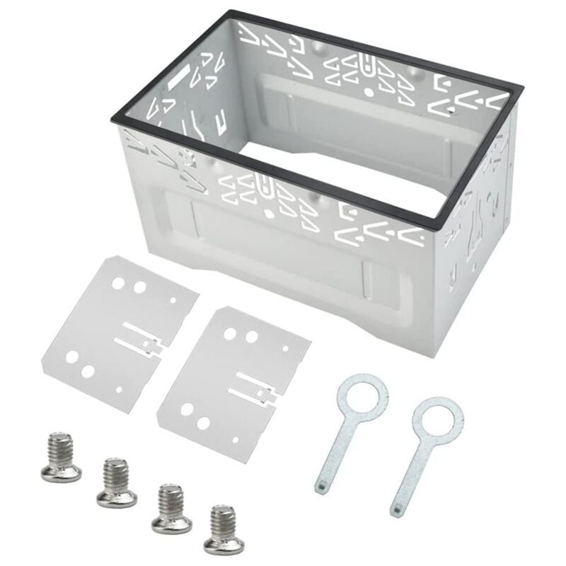 Autoradio Einbaurahmen Universal 2DIN Doppel DIN Metallrahmen Einbauschacht Auto DVD Player, GPS Navigation