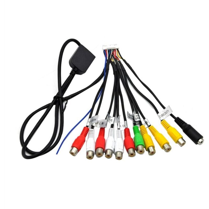 Autoradio Stereo RCA Ausgang Kabel Draht Adapter Aux-In Subwoofer/Verstärker 3,5mm 20 Pin Harness Head Unit