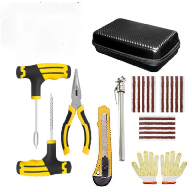 Autoreifen-Reparaturset, Reifenreparaturset, schlauchloses Auto-Pannenschutzset, komplettes Werkzeug für Ihre Reifenpannen im Notfall, für Auto,