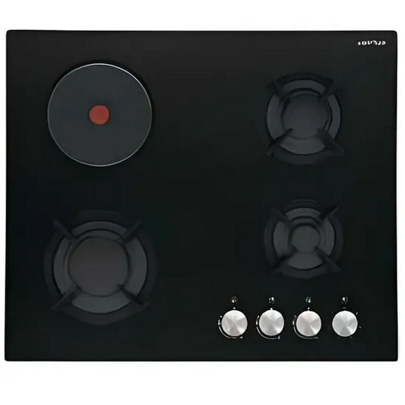 Airlux - Gemischtes kochfeld 60 cm 4 brenner schwarz AV647HBK