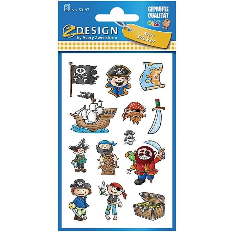 KID Papier Sticker Piraten3Bg