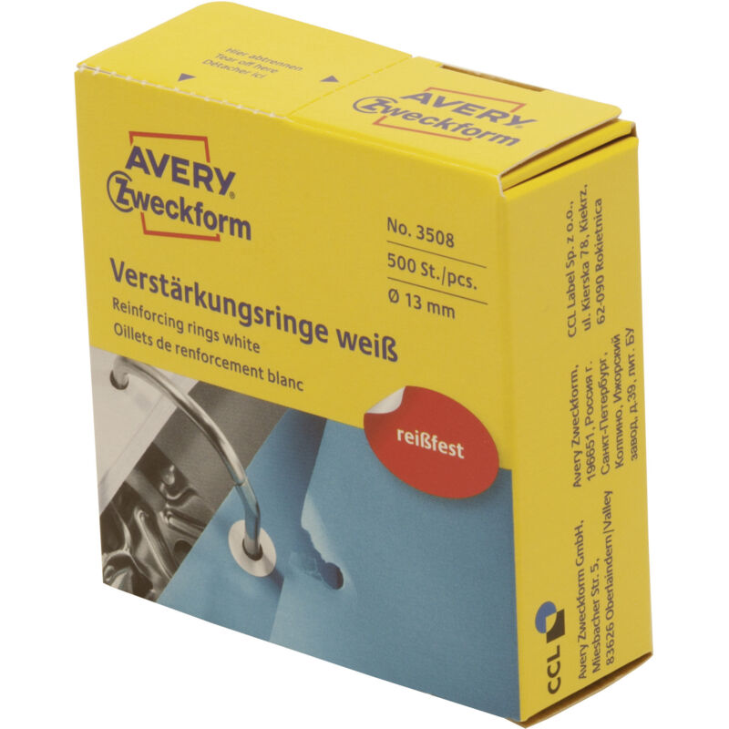 Avery Zweckform - Lochverstärkungsringe 13mm weiß 500 St./Pack. 13mm weiß 500 St./Pack.