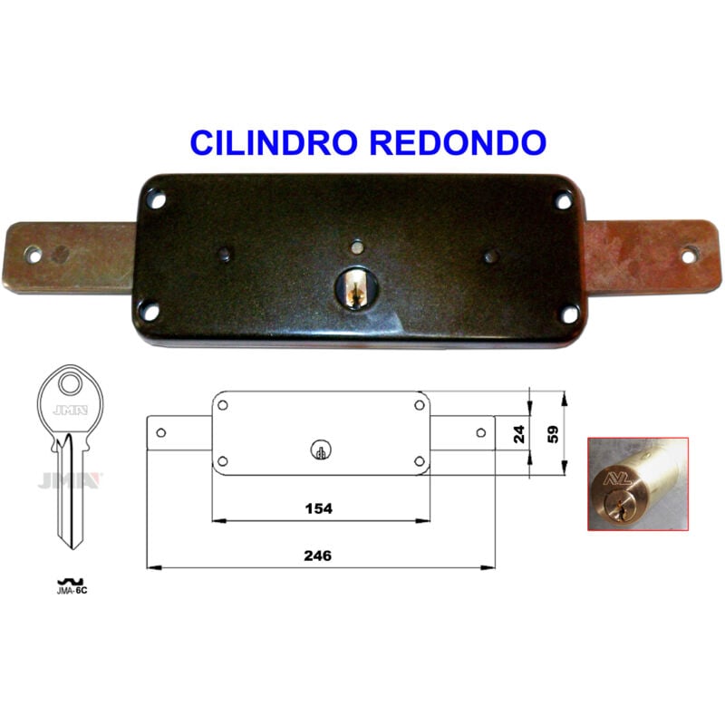 8011-A hp Rundzylinderschloss für Jalousien - AVL