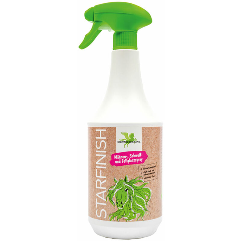 B & E StarFinish - Fellglanz-, Schweif- und Mähnenspray für Pferde - 1000 ml