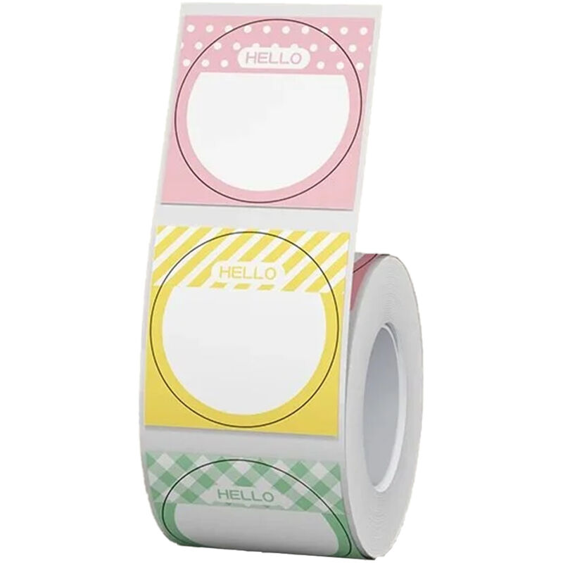 B21 B1 Weißes, transparentes, selbstklebendes Thermolabelpapier, Rolle mit 1 bis 5 Blatt, für Etikettendrucker, Preisschilder für Schmuck, B3S, Farbe