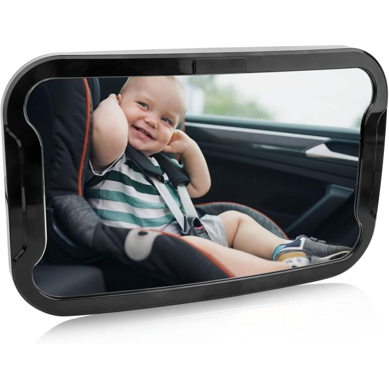 Baby-Autospiegel, 100 % unzerbrechlich für Rücksitz, Baby-Auto-Rückspiegel, Baby-Autospiegel 360° verstellbare Drehung, Baby-Rücksitzspiegel,