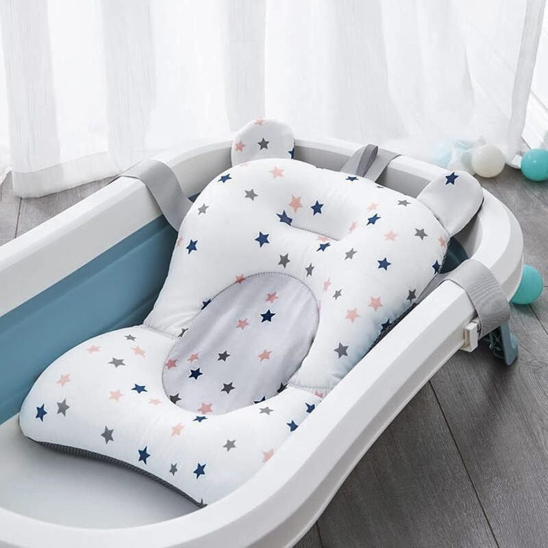 Baby-Badewannenkissen, Neugeborenen-Badematte, Baby-Badewannen-Stütznetz, Baby-Badewannenkissen, rutschfester schwimmender Badewannensitz