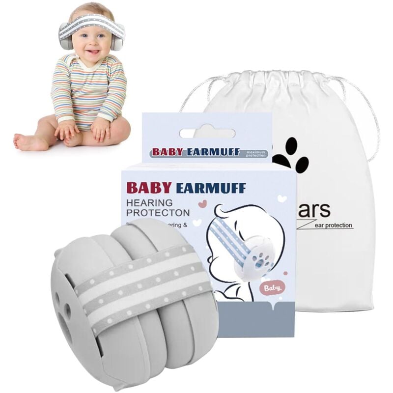 Baby-Kopfhörer mit Geräuschunterdrückung, 2-in-1-Kopfhörer mit Geräuschunterdrückung für Babys und Kleinkinder, Gehörschutz für Babys von 0–36
