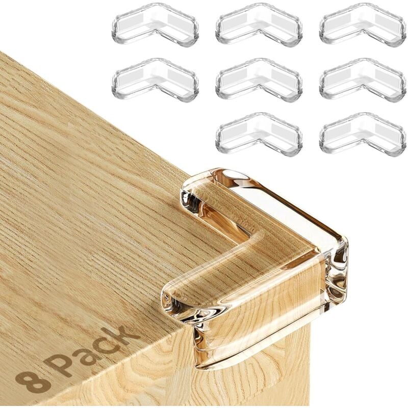 Ulisem - Baby-Schreibtisch-Eckenschutz, 8 Stück, rechtwinkliger Baby-Schreibtisch-Eckenschutz, Baby-Schreibtisch-Eckenschutz für Möbel, Büro,