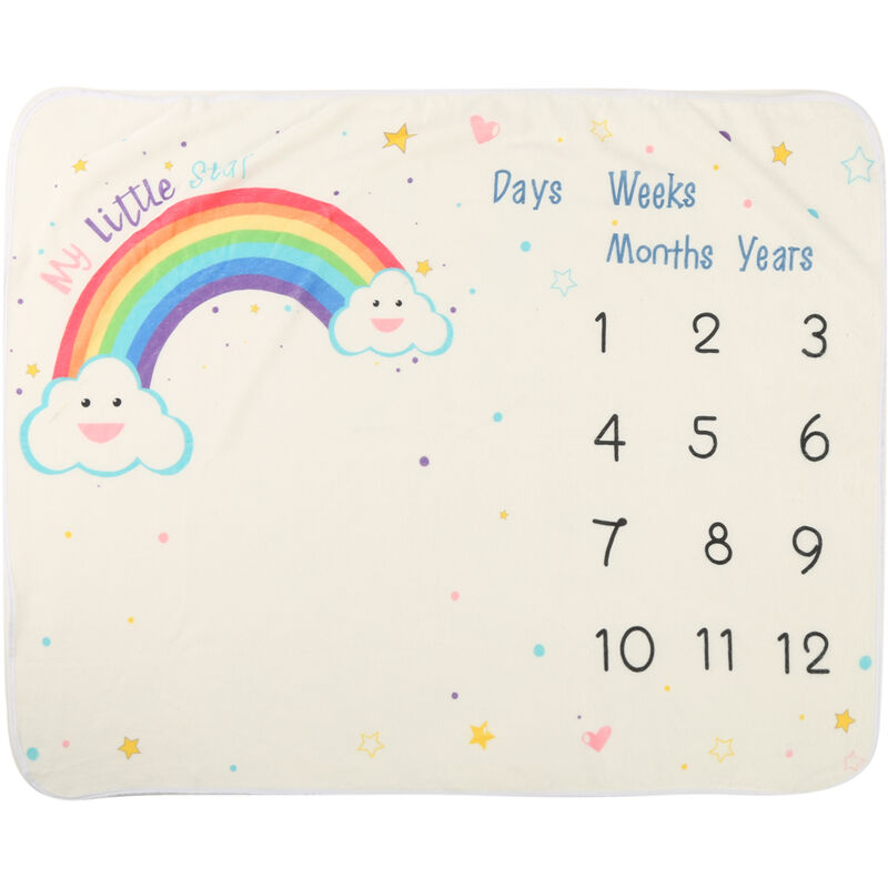 Babydecke Monat für Monat – Leichte Babydecke, süßes Foto-Accessoire für Neugeborene