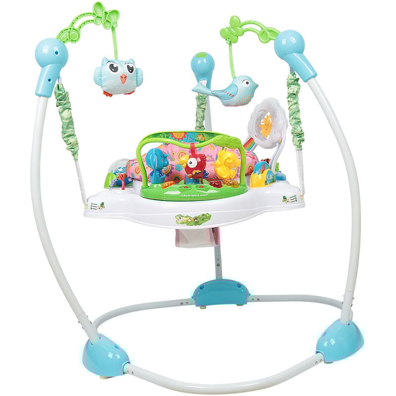 Sifree - Babywippe Babyschaukel Babyschaukelstuhl Baby Wippe Schaukelwippe mit Musik Lernspielzeug blau