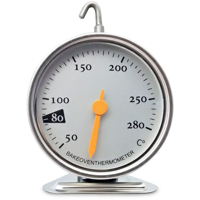 Backofenthermometer, Küchenthermometer mit großem Zifferblatt aus Edelstahl, Kochmesswerkzeug von 50 °c bis 280 °c