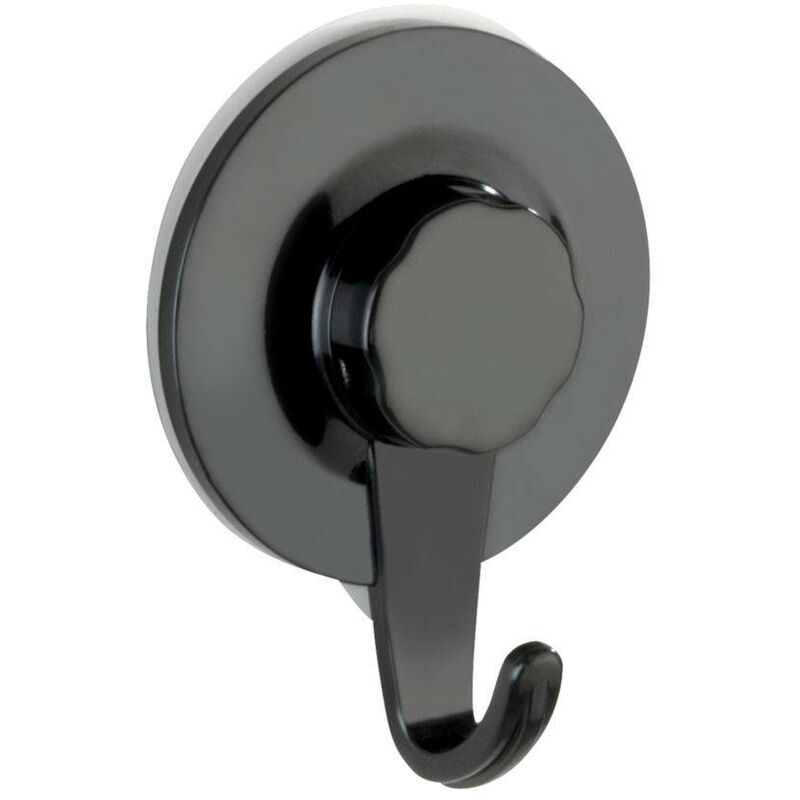 Wenko - Wand Haken valenza schwarz Bad Halterung Dusche Küchen wc Handtuch Bad - schwarz