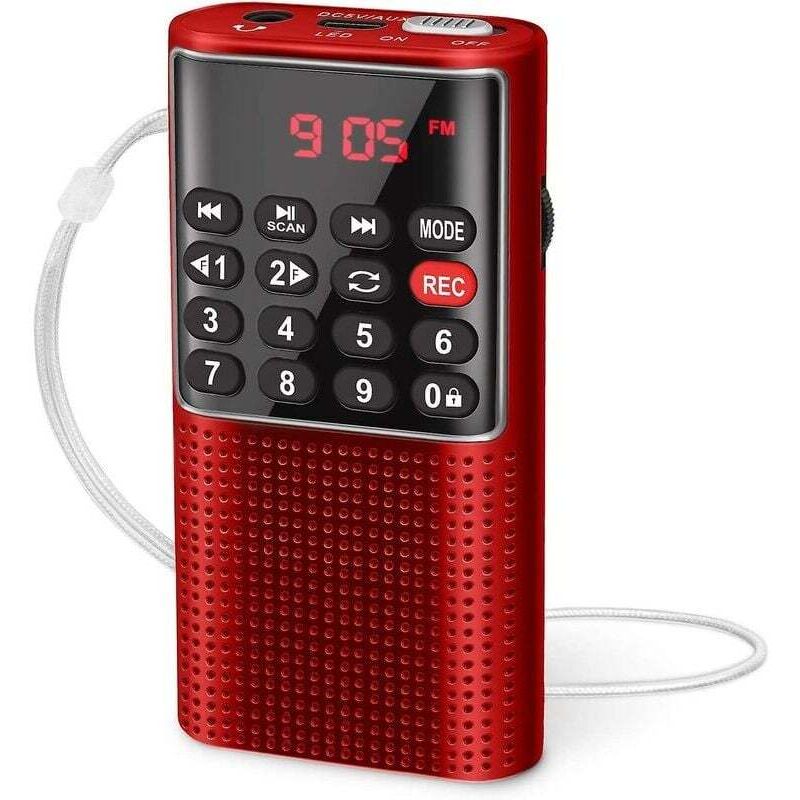 Badezimmerradio und Lautsprecher L - 328 Kleines tragbares Radio, wiederaufladbares FM-Radio, MP3-Walkman, Digitalradio mit Aufnahmefunktion,