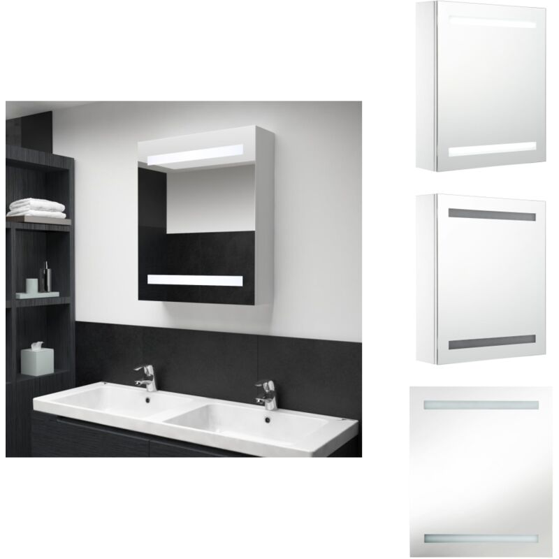 Vidaxl - LED-Spiegelschrank 50x13,5x60 cm - LED-Spiegelschrank - Badezimmerspiegel - Kosmetikspiegel - Aufbewahrungsschrank - Badespiegel
