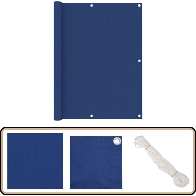 Vidaxl - Balkon-Sichtschutz Blau 120x300 cm Oxford-Gewebe - Balkon Sichtschutz - Windschutz - Wasserfest - uv Schutz - Oxford Gewebe