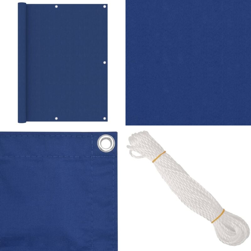Vidaxl - Balkon-Sichtschutz Blau 120x400 cm Oxford-Gewebe - Balkon Sichtschutz - Windschutz - Wasserfest - uv Schutz - Oxford Gewebe - Home & Living