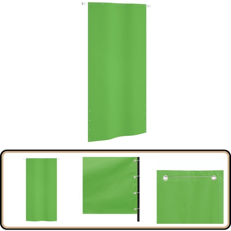 Balkon-Sichtschutz Hellgrün 120x240 cm Oxford-Gewebe - Balkon Sichtschutz - Oxford Gewebe - Wasserdicht - UV Schutz - Sonnenschutz