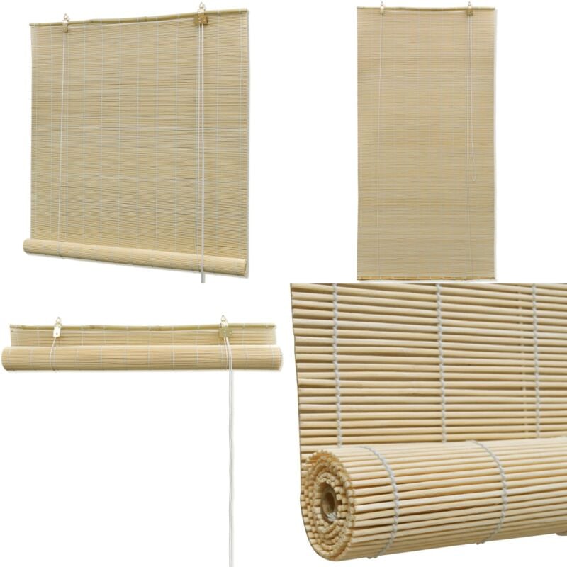 Bambusrollo Natur 120x160 cm - Bambusrollo - Fensterdeko - Rollos - Lichtdurchlässig - Naturfarben - Home & Living