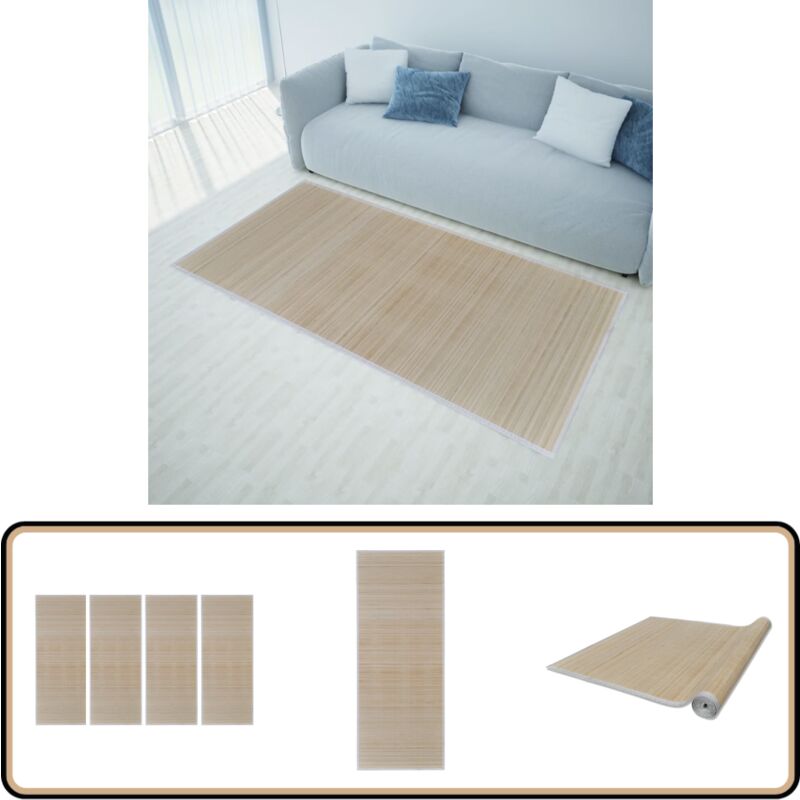 Vidaxl - Bambusteppiche 4 Stk. Rechteckig Natur 120x180 cm - Bambus Teppich - Wohnzimmer Teppich - Natürlicher Teppich - Rutschfeste Unterlage