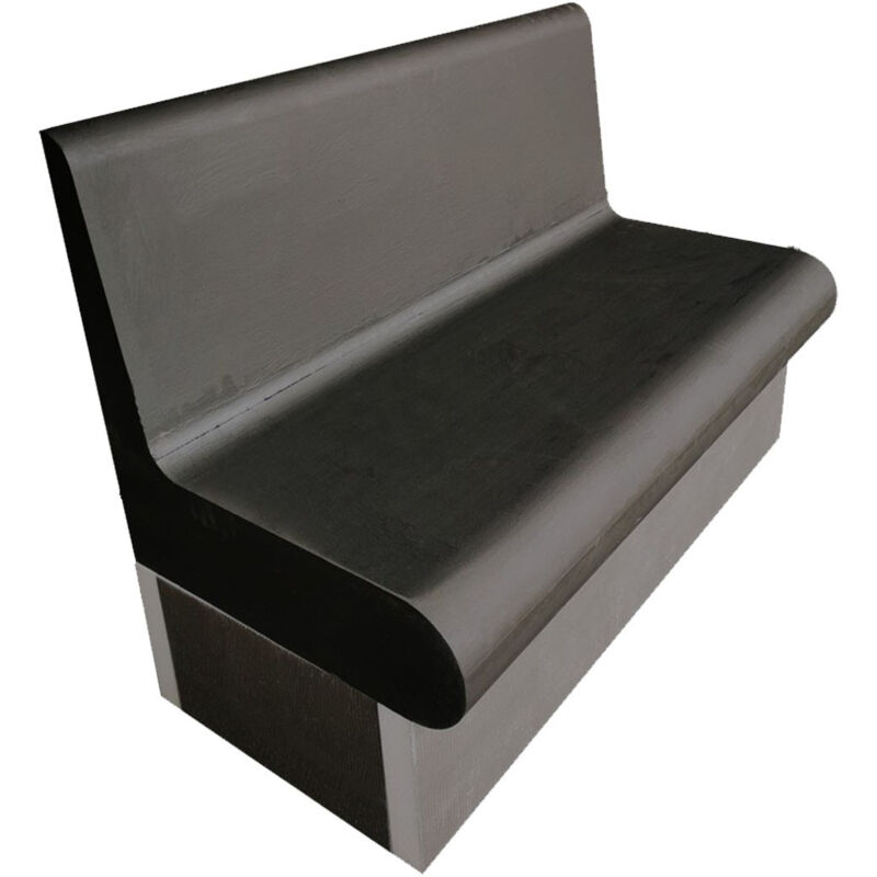 Abgerundete Bank 1200 x 586 cm mit XPS-Rückenlehne, bereit zum Fliesenlegen für Hamam und Valstorm-Badezimmer 2