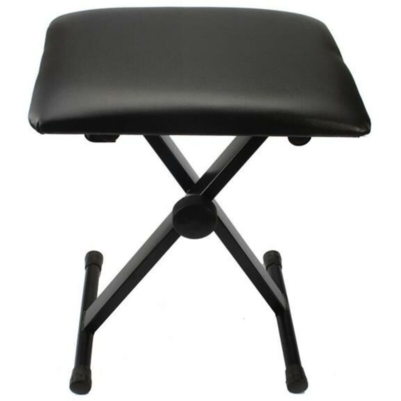 Support et Tabouret pour Clavier Électronique Réglables Musicien Piano, siège de Piano en Forme de X, Banc de Piano Stable Tabouret de Piano rembourré