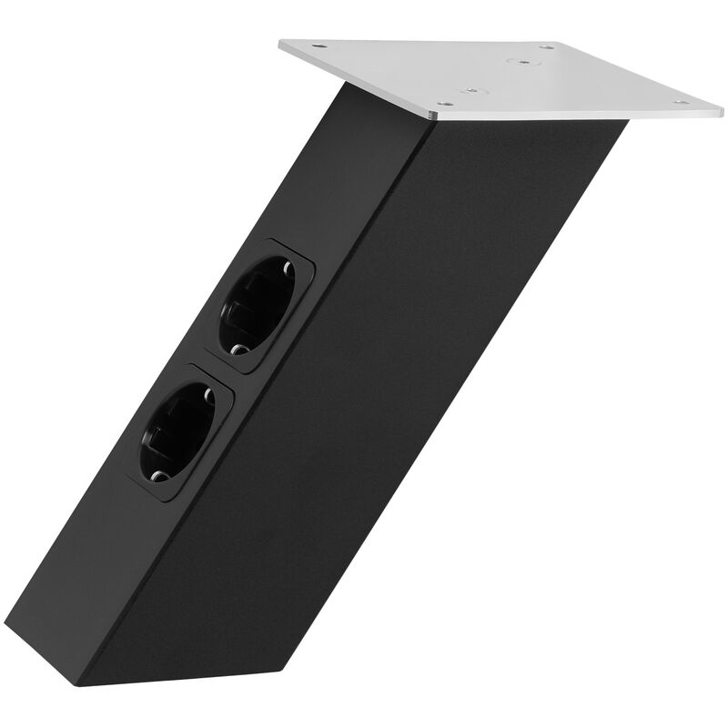 So-tech - Barkonsole schräg 210 x 80 x 70 mm in schwarz mit Schuko Steckdosen 30 Kg Tragkraft Tresenstütze Konsole von sotech