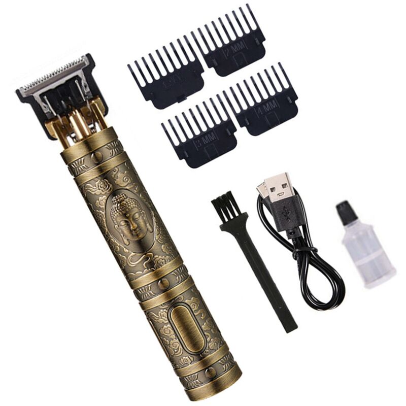 Haarschneider für Herren mit wasserdichter T-Klinge und 4 Führungskämmen. Haarschneider mit LCD-Digitalanzeige. Haarschneider für Familie und