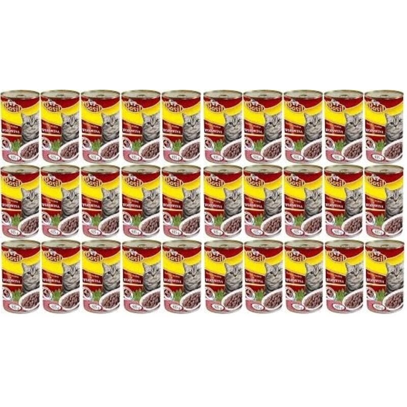 Basilikum 415g Rind Katzenfutter, 30 Dosen