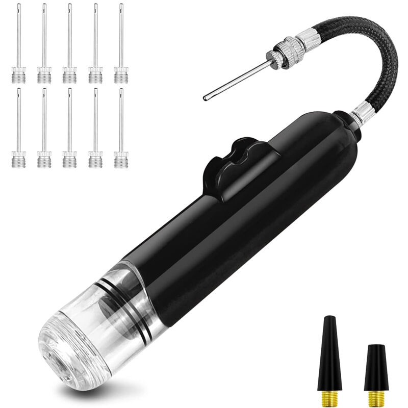 Basketball-Ballpumpe Luftpumpe, für SportbäLle mit 10 Nadeln und 2 DüSen, FußBall-Volleyball-FußBall-Ballon