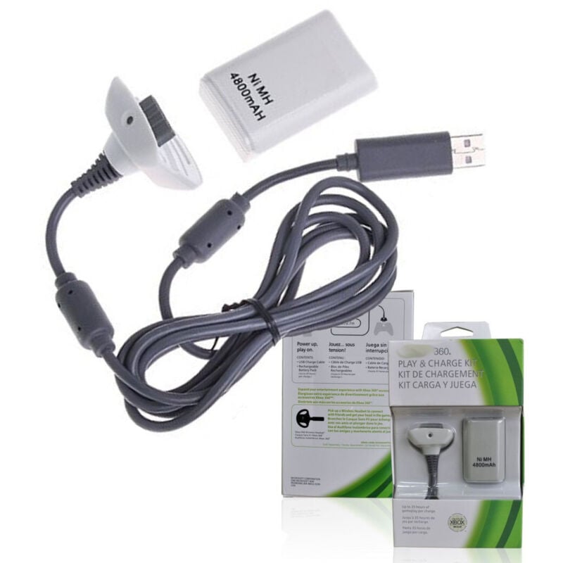 Trade Shop Traesio - Trade Shop - akkupack 4800 mAh für joystick joypad controller für xbox 360 -