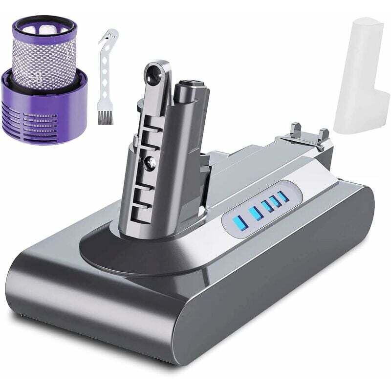 Batteria di ricambio V10 da 25,2 V 3900 mAh per Dyson V10 Animal SV12 V10 Absolute V10 Motörhead V10 Fluffy V10 Total Aspirapolvere pulito