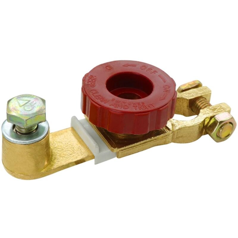 Batterie Trennschalter Auto batterietrennschalter 12V 24V Autobatterie Schalter Trennschalter, für Motorrad Auto LKW Boot Wohnwagen (Rot)