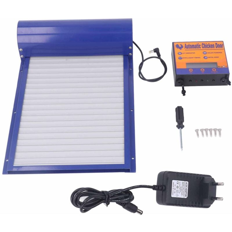 Zoternen - Batteriebetriebener automatischer Hühnerstall-Türautomatischer Hühnerstall-Türöffner mit Timer, 100-240 v, EU-Stecker