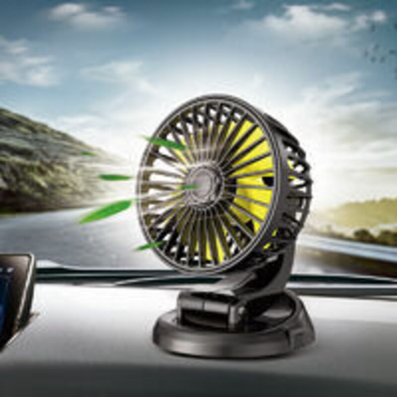 Batteriebetriebener Ventilator, 12-V-Mini-Clip-Ventilator für den Zigarettenanzünder, Auto-Lüfter für das Armaturenbrett, Tischventilator,