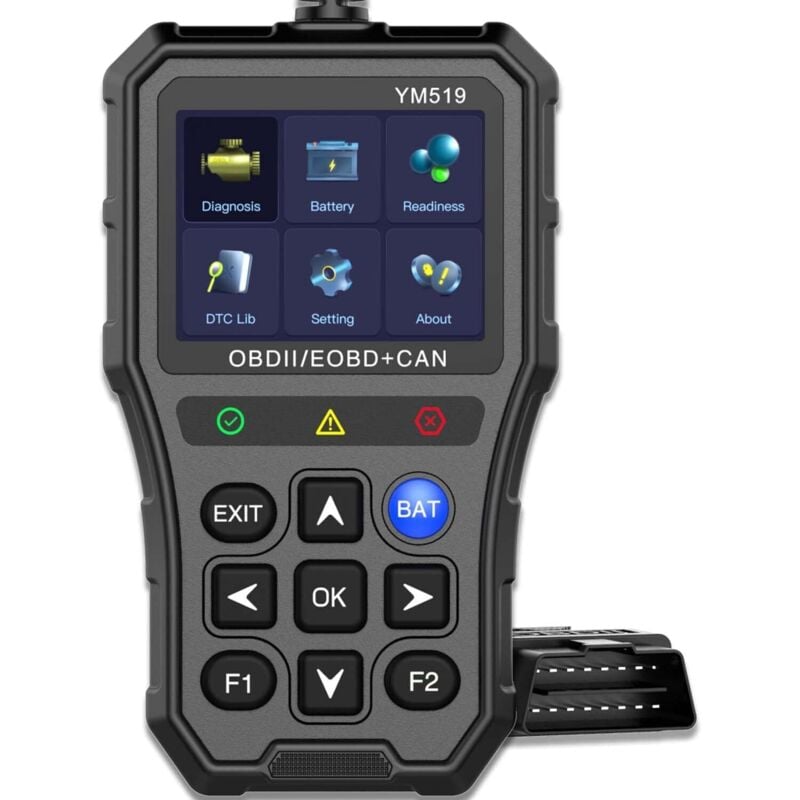 Batterietester, CAN-Diagnosegerät, Codeleser, Farbdisplay, Motorkontrollleuchtenleser, Kfz-Diagnosegerät, OBD2-Spannungs-/Lebensdaueranzeige. Neu