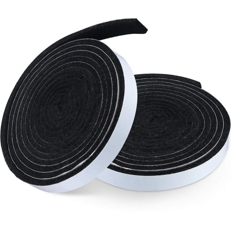 BBQ Dichtung Schwarz Raucher Grill Band Hochtemperatur Grill Dichtung Selbstklebende Dichtung, 7,5 ft Länge 1/8 Zoll Dicke (2, 0,5 Zoll Breit)