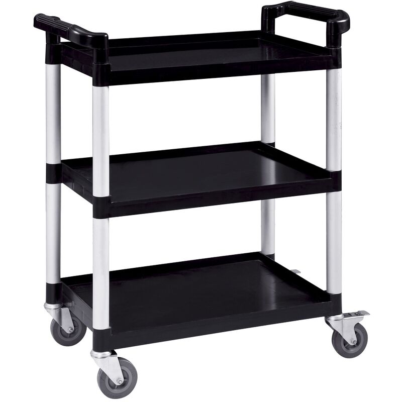 GX-032A Küchenwagen, Servierwagen 3 Ebenen mit Bremsen, 83x42x96cm - Bc-elec