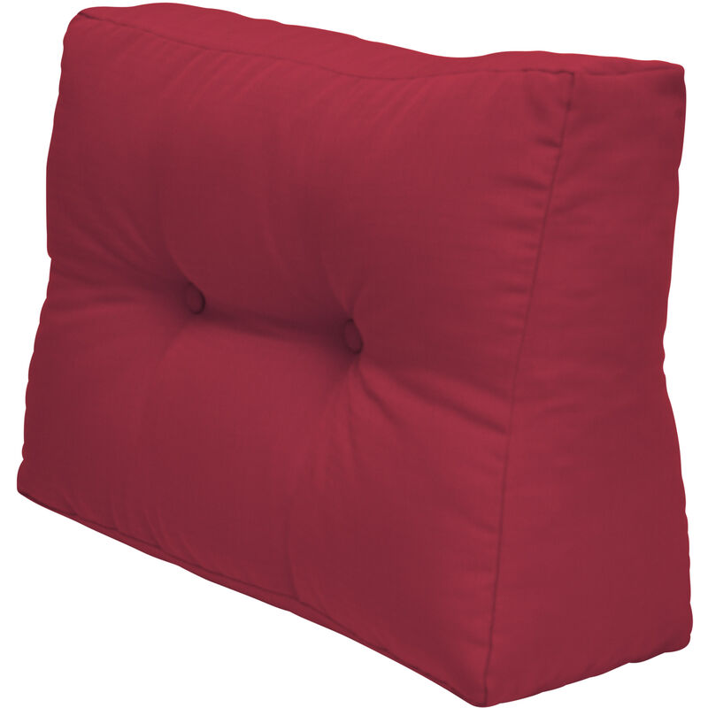 Palettenkissen Seitenkissen eco Elements Rot, 60x40x20 cm - Beautissu