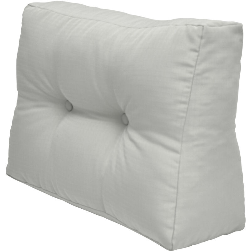 Beautissu - Palettenkissen Seitenkissen eco Elements Hellgrau, 60x40x20 cm