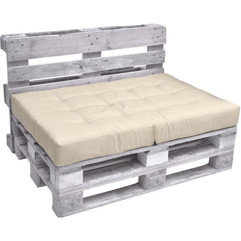 Beautissu Palettenkissen Sitzkissen ECO ElementsNatur, 120x80x15 cm