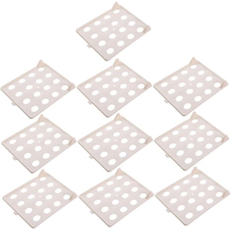 BEBUSINGOTO 10 stücke Closet Organizer Board T-shirt Kleidung Ordner Anti-falten Kleidung Lagerung Rack Klapp Bord Beige