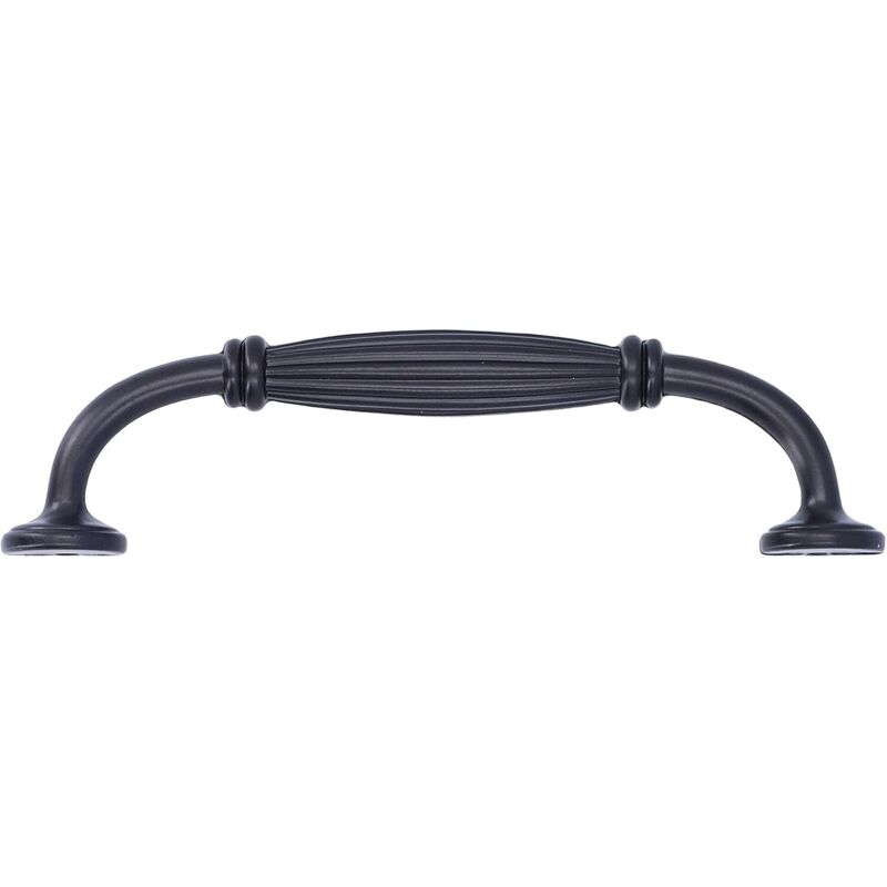 BEBUSINGOTO 2 Stück Modern Curve Zinklegierung Schrankgriff Mattschwarz Kleiderschrankgriff Hardware-Zubehör Küchenmöbel Hardware-Zubehör,Griff