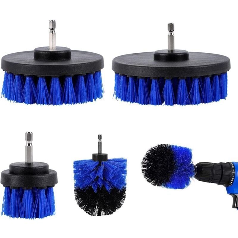 BEBUSINGOTO 4-teiliges Reinigungsbürsten-Set, rotierende Reinigungsbürste, 2 Zoll/3,5 Zoll/4 Zoll/5 Zoll Badewannenbürste, Badezimmerspüle,