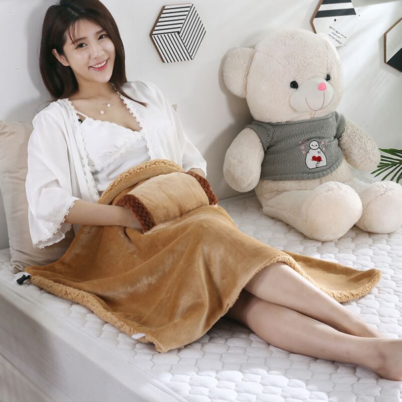 BEBUSINGOTO 5V USB Energiesparende elektrische Heizdecke Tragbarer Winterwärmer Waschbare sichere Niederspannungs-Heizdecke