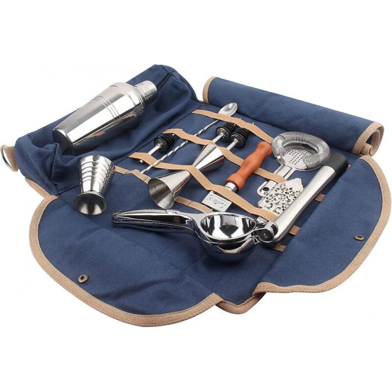 BEBUSINGOTO Barkeeper-Tasche, Barkeeper-Reisetasche, tragbare Barkeeper-Roll-Werkzeugtasche